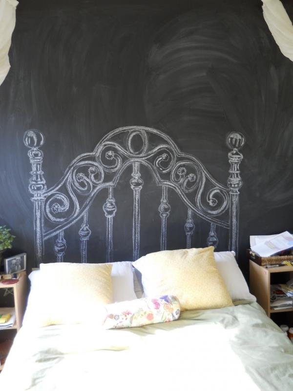 sängynpääty kauniita ideoita käsityöideoita makuuhuoneen seinä