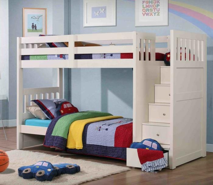 sänky, jossa säilytystilaa lasten parvisängyn vetolaatikot eläviä ideoita lastenhuone