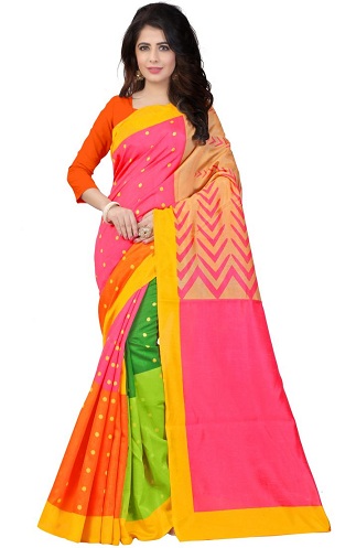 Bhagalpuri Multi Color Saree