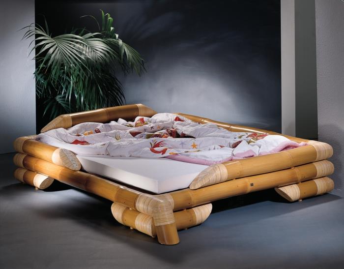 biohuonekalut makuuhuone bambu sänky ekologinen kestävä