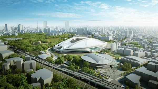 bioinics esimerkkejä zaha hadid -projekti kansallinen stadion Tokio
