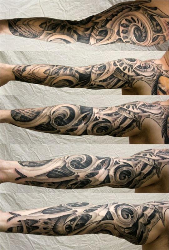 biomekaaniset tatuointimotiivit käsivarsitatuoinnit