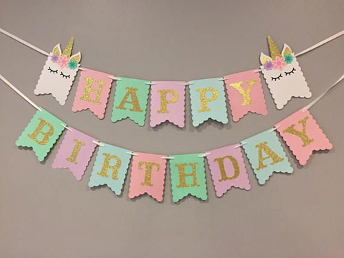 Unicorn születésnapi banner