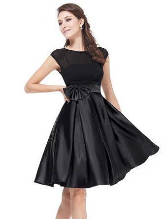 Sort satin frakke
