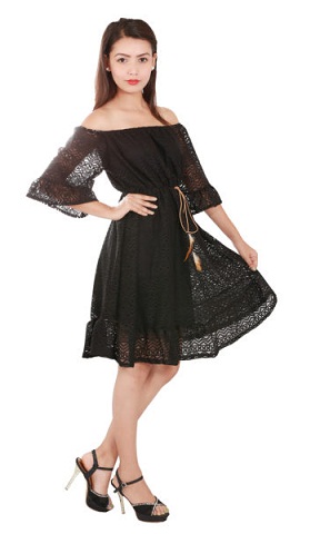 Black Net Frock