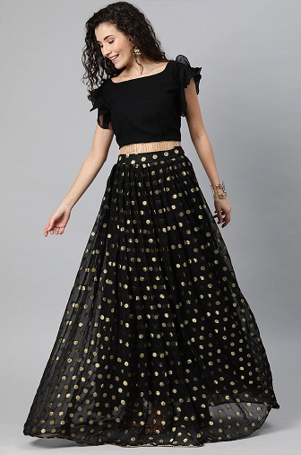 Sort Georgette Lehenga