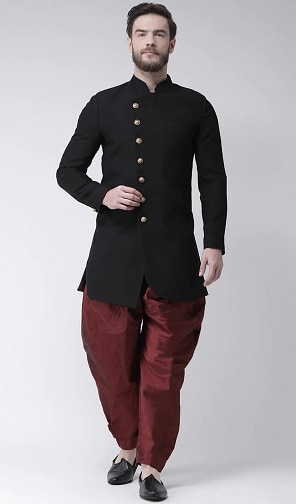 Fekete rövid Sherwani