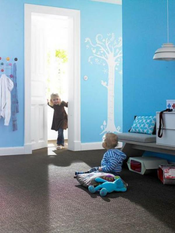 sininen lastenhuoneen idea värit raikas viileä
