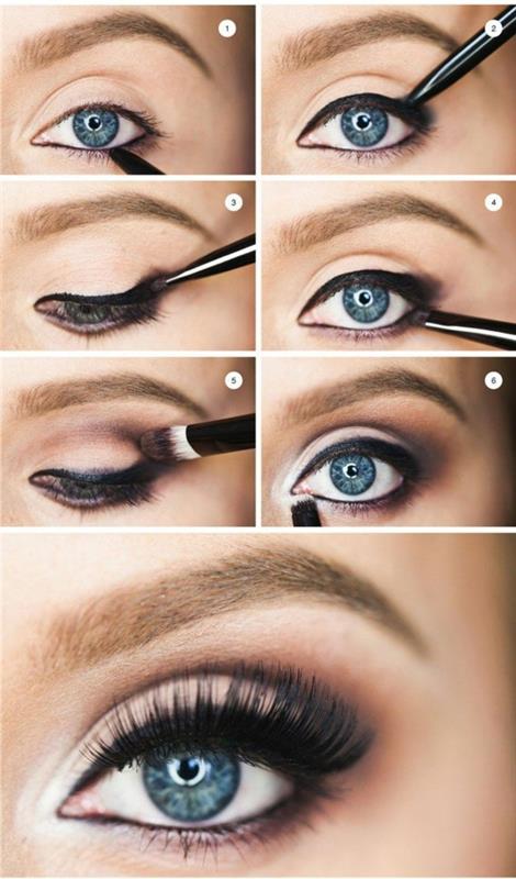 siniset silmät meikki ohjeet eyeliner