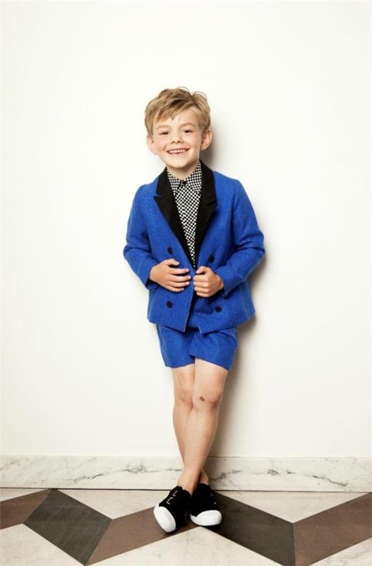 sininen puku lasten muoti nykyiset muodin trendit