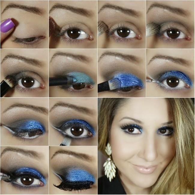 siniset meikkiideat muodostavat karnevaalikarnevaalin