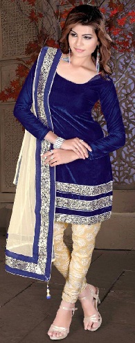 Navy Blue Short Kameez Suits Designs