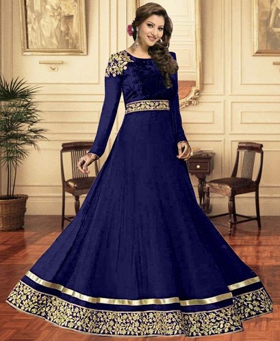 Blue Georgette Salwar Suit Design