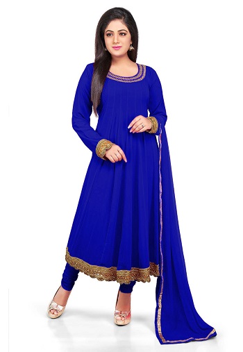 Almindelig blå Salwar Kameez