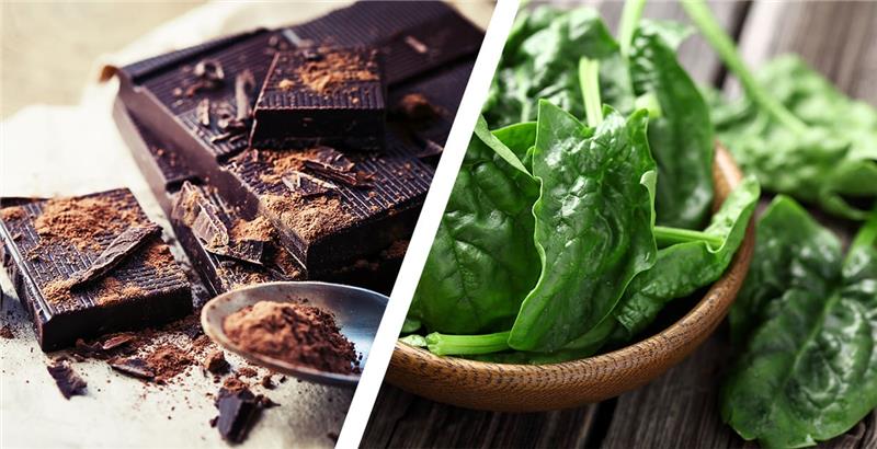 hematopoieettiset elintarvikkeet tumma kaakaojauhe