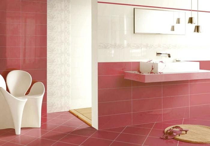 lattian suunnittelu kylpyhuone keraaminen värillinen valkoinen aksentti kylpyhuoneen suunnittelu