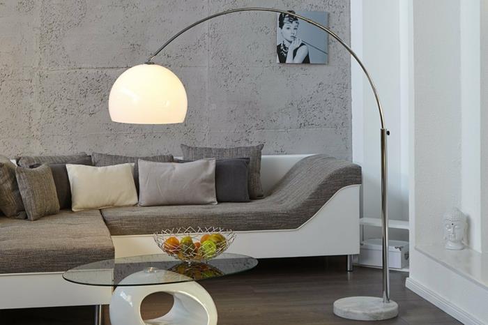 kaarivalaisin lounge käsitellä alumiini himmeä lasi retro design moderni sisustus invicta sisustus