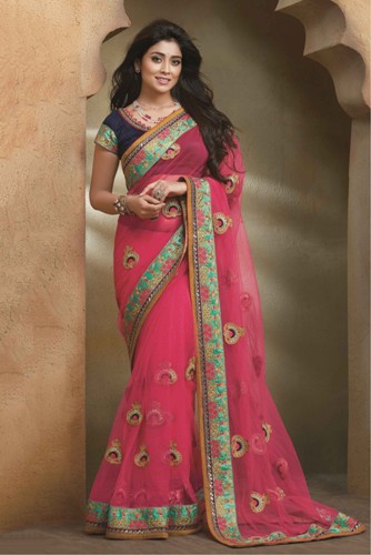 The Net Crape Bollywood Saree