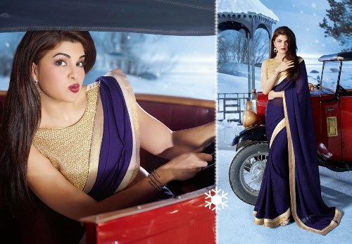 Den charmerende Navy Blue Fancy Bollywood Saree