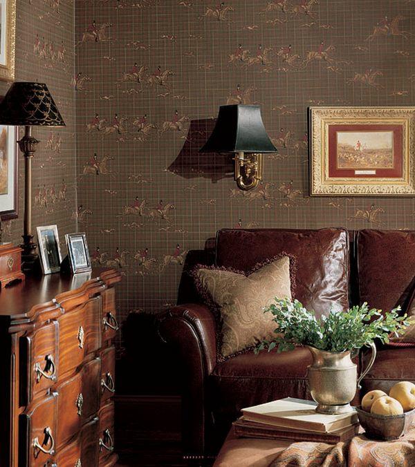 ruskea sisustus ranskalainen idea nahkainen sohva