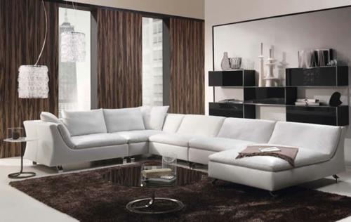 ruskea valkoinen olohuoneen matto pyöreä sohvapöytähylly