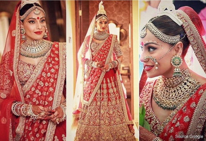 Bollywoodi menyasszonyi lehenga