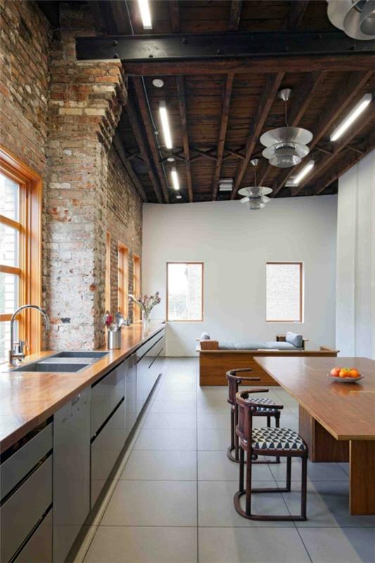 brooklyn viileä studio yksinkertainen ruokapöytä soikeat tuolit pähkinäpuusta
