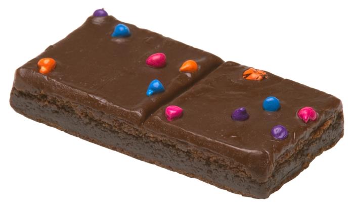 brownie -resepti ohut kakku sokeri ripottelee värikkäitä