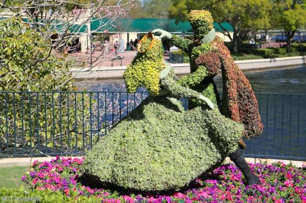 boxwood rakastunut tanssi topiary puutarha hahmot disney