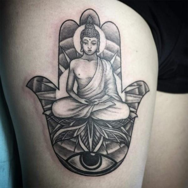 buddha hamsa tatuointi
