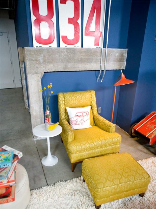 värikkäitä huonekaluja koti -ideoita olohuoneen väriset huonekalut