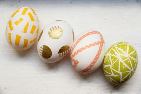 värikäs pääsiäismunat pääsiäismunien suunnittelu washi -nauha