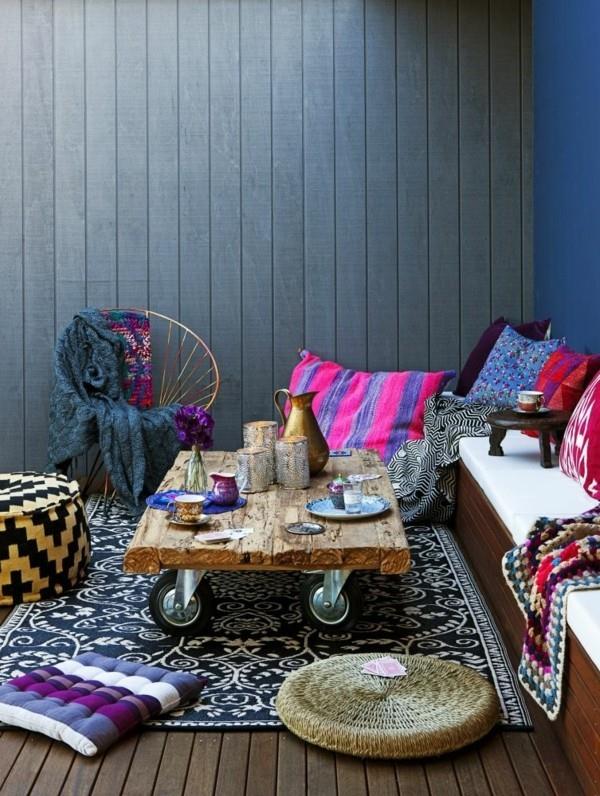 värikäs sisustus itämainen perustettu boho -tyyliin