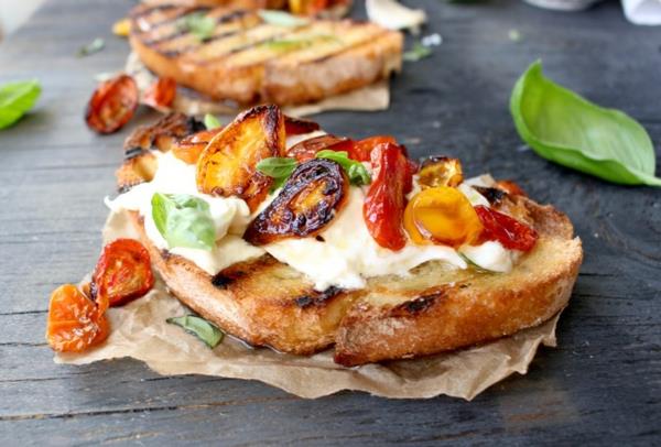 burrata -reseptin bruschetta -idea