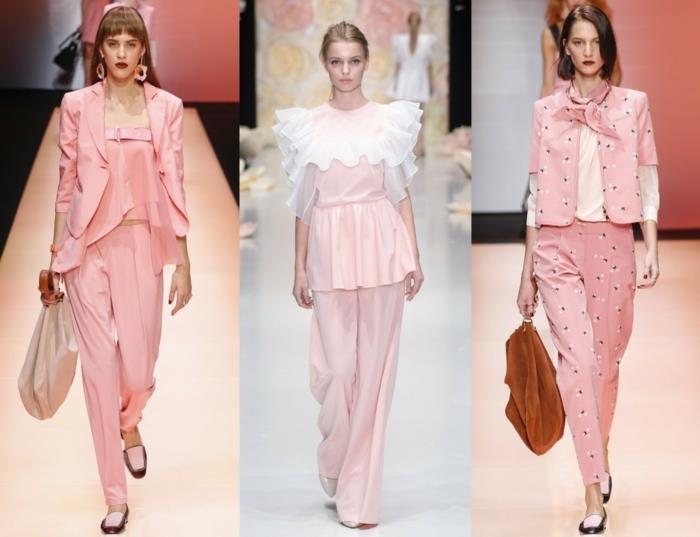 bisnespuvut naisten vaatteet muoti 2016 vaaleanpunaiset bleiserit housut