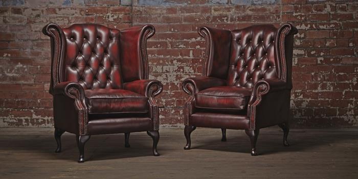 chesterfield nojatuoli aitoa nahkaa herrasmies klubi suunnittelija huonekalut
