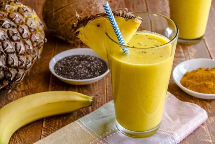chian siemenet kurkuma ananas banaani smoothie reseptit laihtuminen