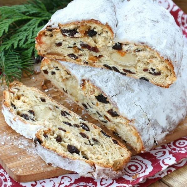 christstollen resepti kuivatut hedelmät tomusokeri
