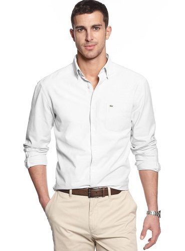 Office Wear White Button Down Shirts til mænd