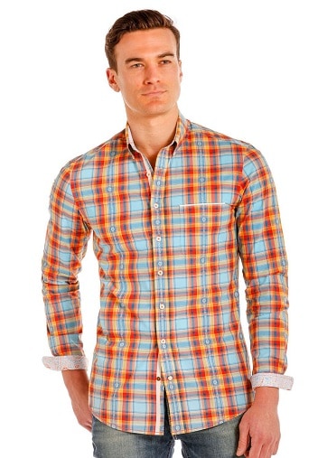 Plaid Button Down Shirt Herre