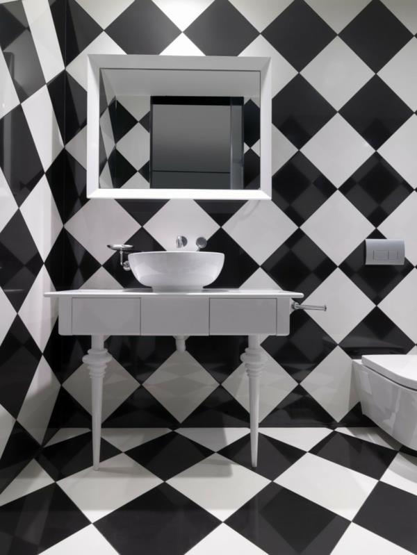 club -hotelli singaporessä valkoinen design ruudullinen kylpyhuone