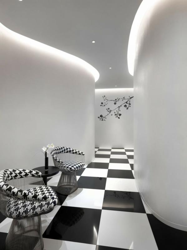 club -hotelli singaporessä valkoinen design -ruudullinen lattia
