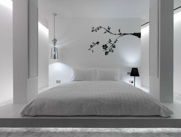 singapore -hotellin moderni valkoinen design -makuuhuone
