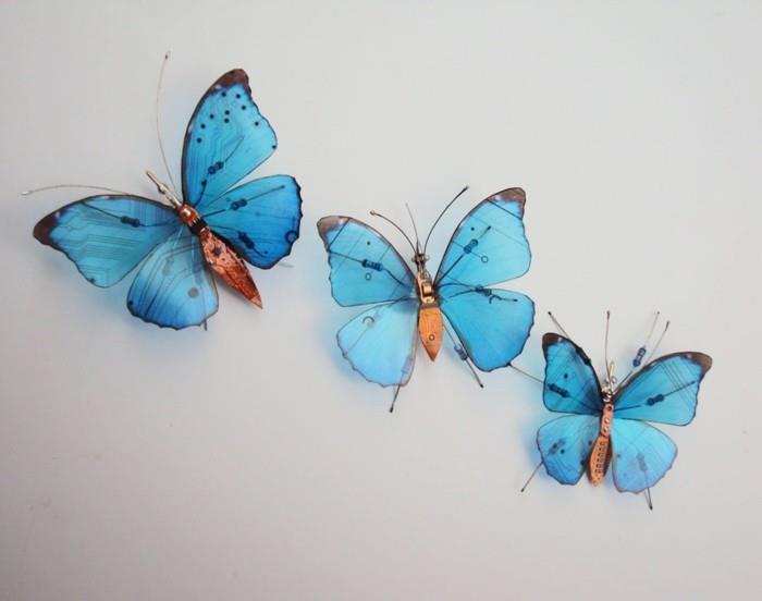 tietokoneen osissa käytettiin sinisiä perhosia hyönteisiä kierrätysideoita