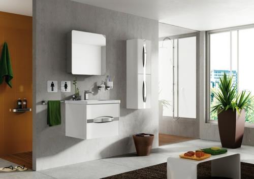 hienoja kuvia kylpyhuoneista harmaa minimalistinen väliseinä
