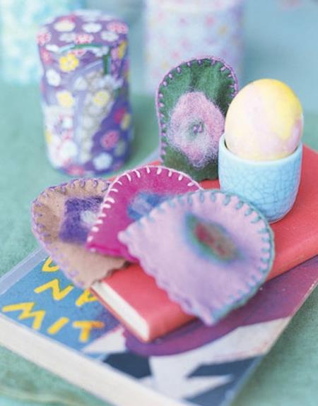 viileät pääsiäiskoristeet pienten kukkien huopapussien kannet Pääsiäiskoristelu pienet kukat huopapussien kannet