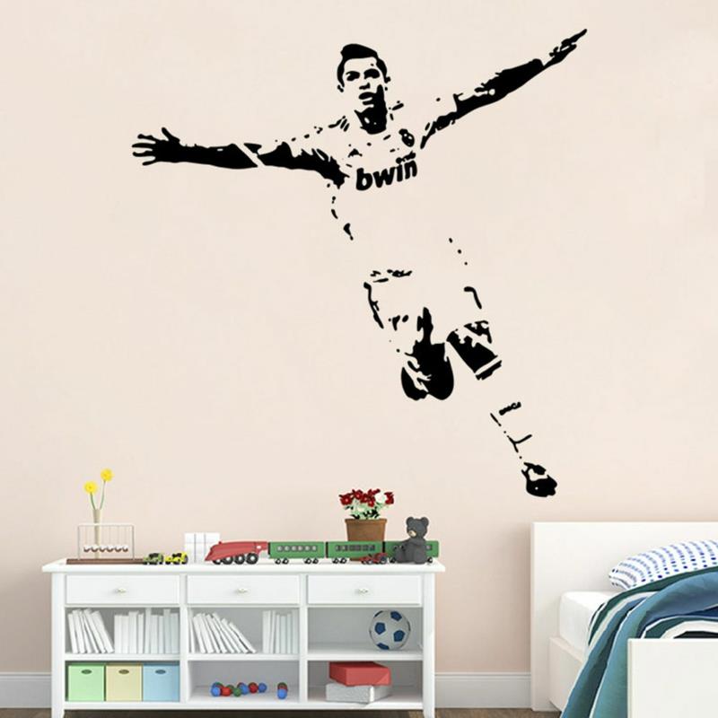 viileä seinä tarrat lastenhuone jalkapalloilija Ronaldo seinä tatuoinnit