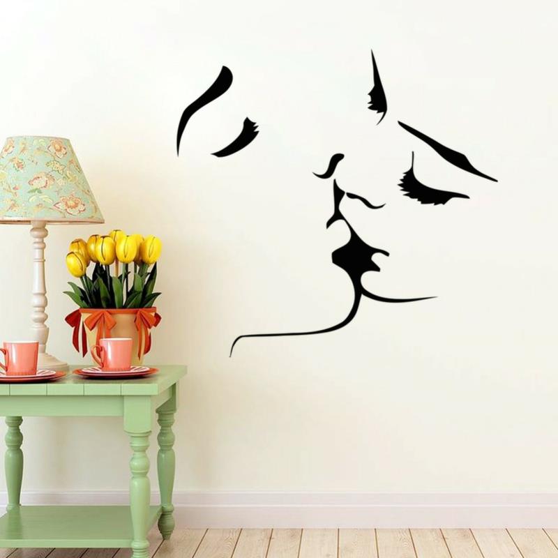 viileä seinä tarrat olohuoneen seinän maali valkoinen suudella seinän tatuointeja