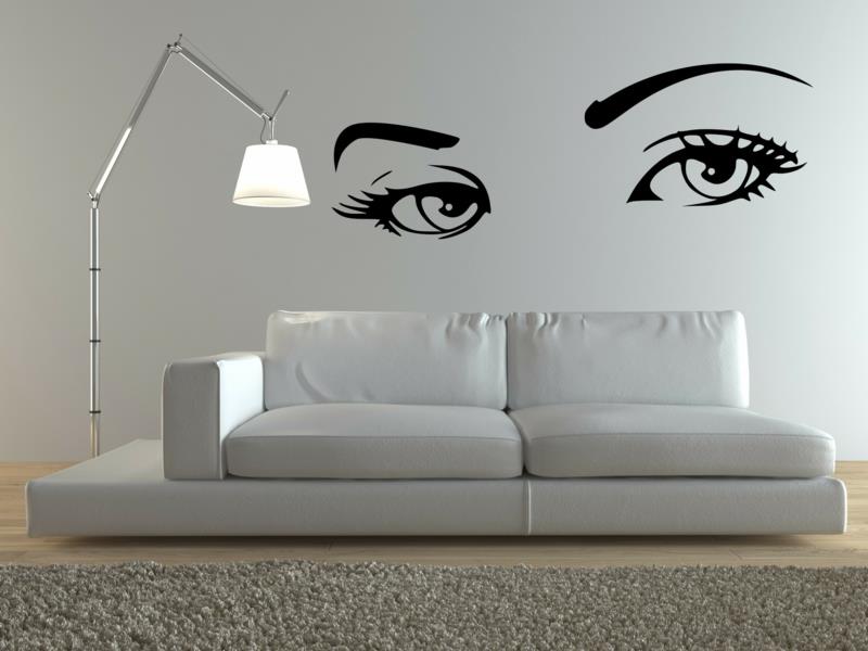 viileät seinätarrat olohuoneen seinän väri valkoiset mustat silmät seinä tatuoinnit
