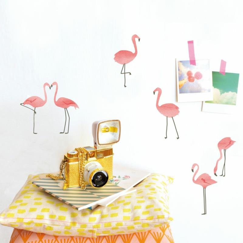 viileä seinä tarrat olohuoneen sisustus flamingo seinätarrat